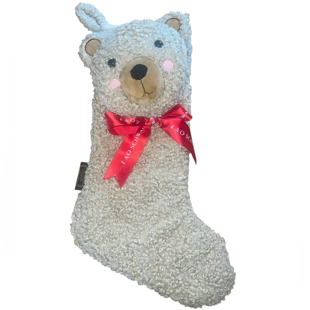 F.A.O Schwarz Fuzzy Bear stocking. GUC